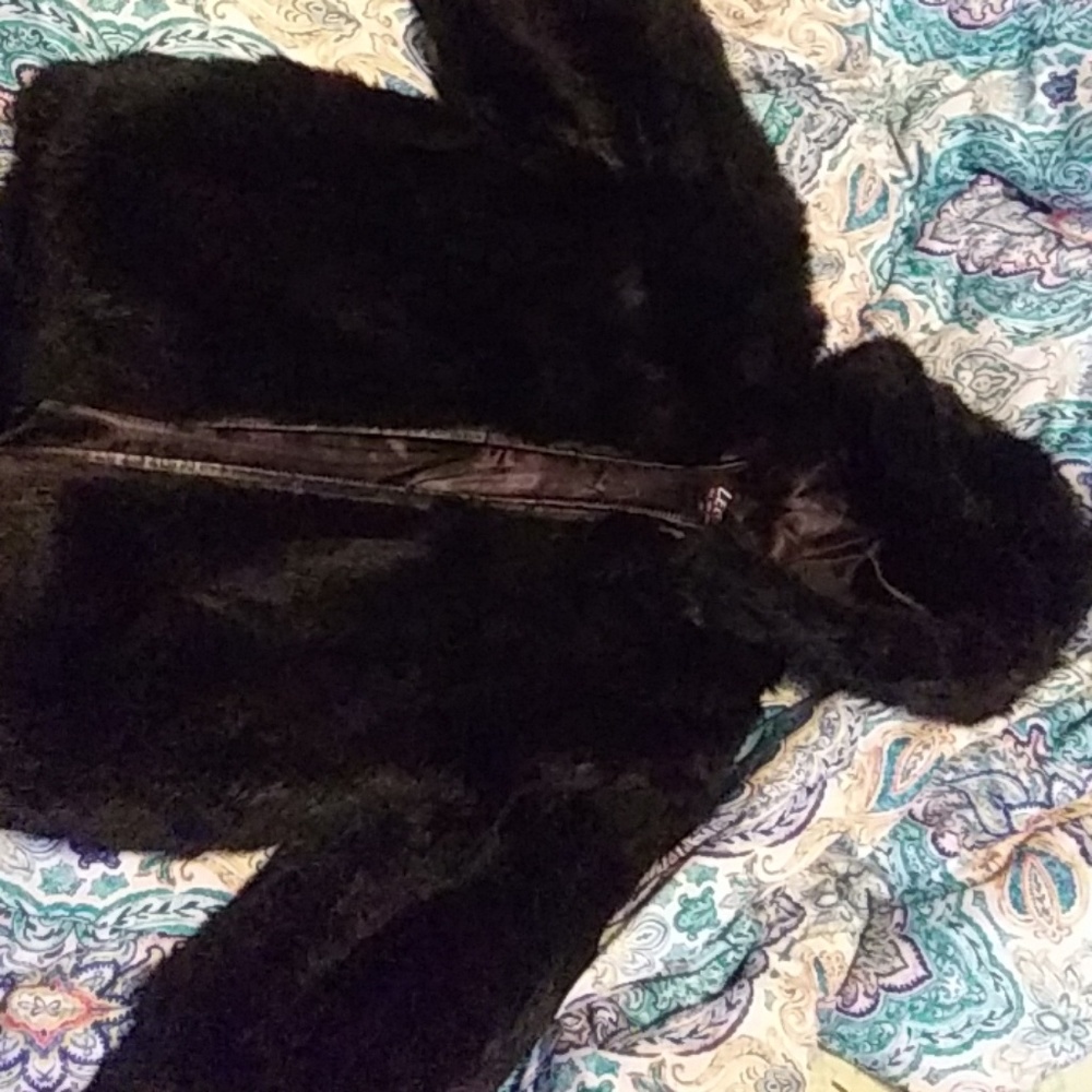 100% rabbit fur coat